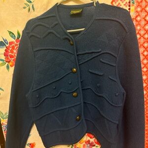 Dark Cerulean Women's Cardigan Sweater